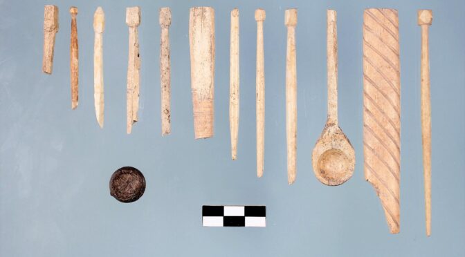 Bone workshop and oil lamp shop unearthed in Aizanoi ancient city in western Turkey