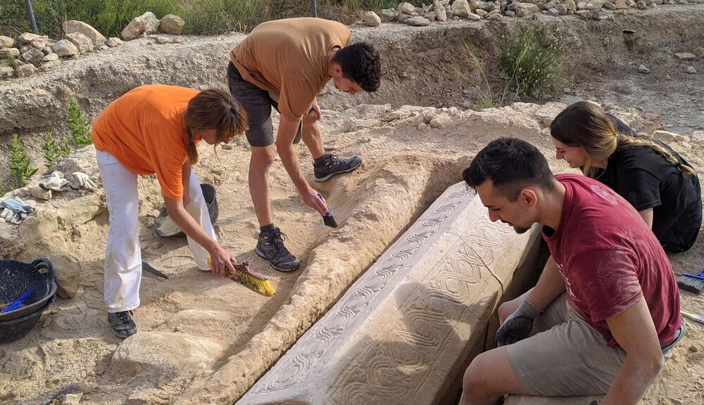Well-Preserved Visigoth Sarcophagus Found at Roman Villa in Spain