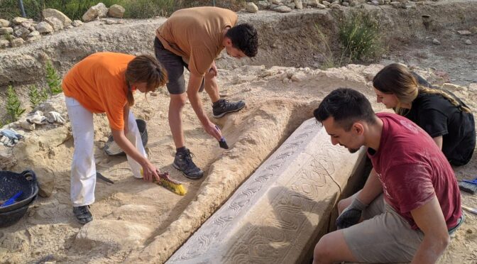 Well-Preserved Visigoth Sarcophagus Found at Roman Villa in Spain
