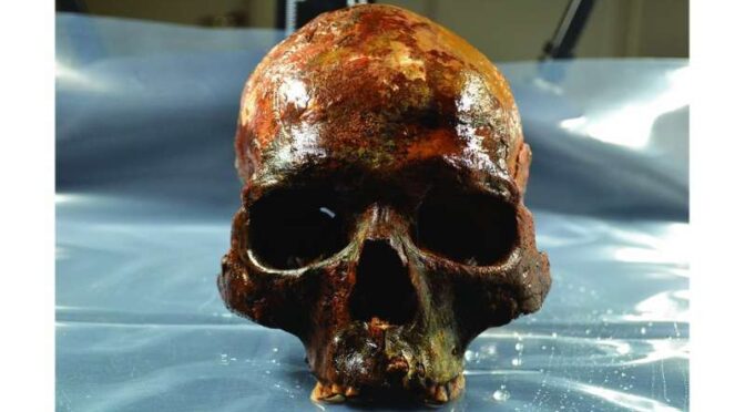 8000-year old underwater burial site reveals human skulls mounted on poles