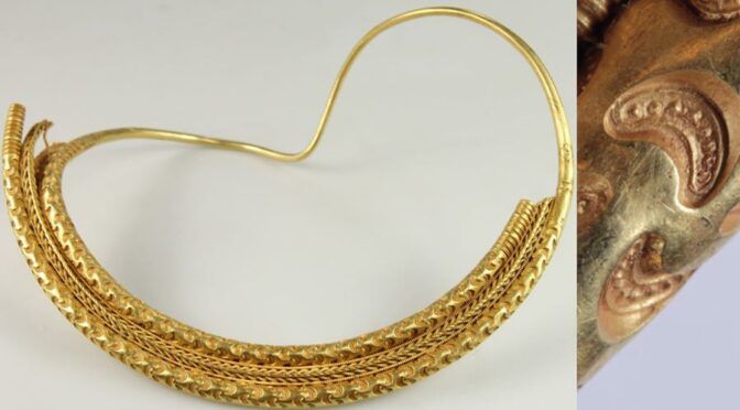 Archaeologists Find Ancient Golden Neck Ring Dating Back To Germanic Iron Age