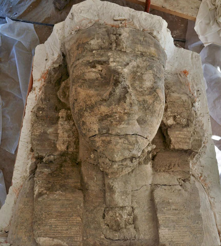 Archaeologists Unearth Colossal Pair of Sphinxes in Egypt During Restoration of Landmark Temple