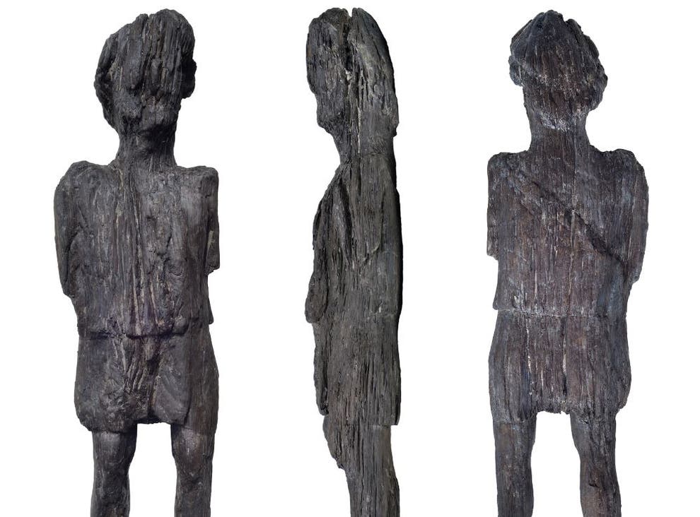 Rare Roman wooden figure uncovered by HS2 archaeologists in Buckinghamshire