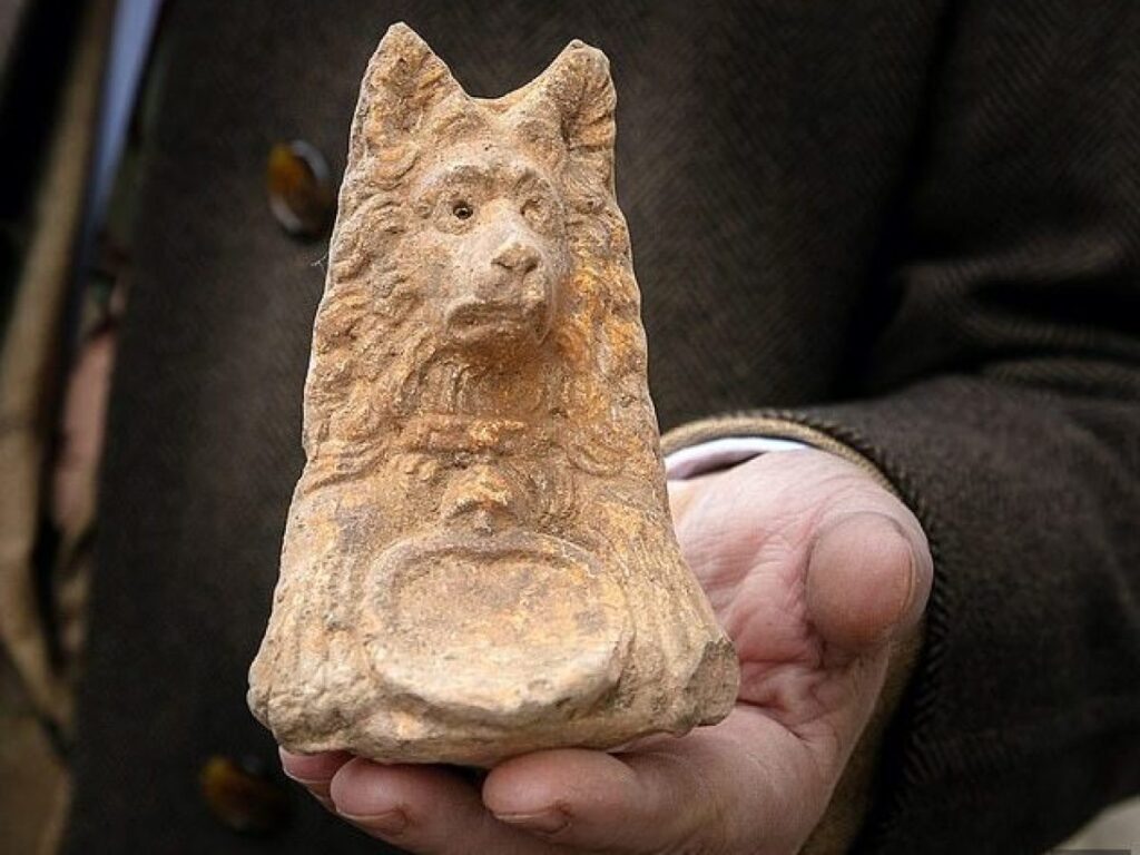 Terracotta Dog Unearthed in Rome