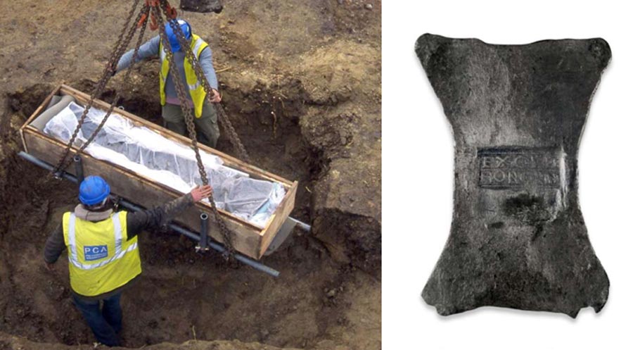 Treasures and lead coffin found in the ancient Roman mausoleum