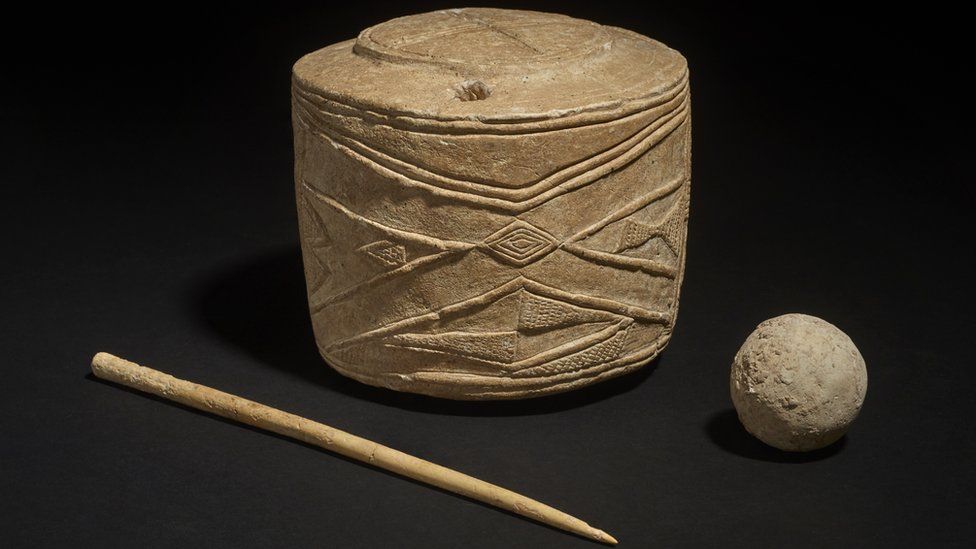 Chalk drum from 5,000 years ago is ‘most important art find’ in a century