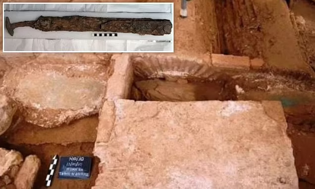 'Folded' iron sword found in a Roman soldier's grave was part of a pagan ritual