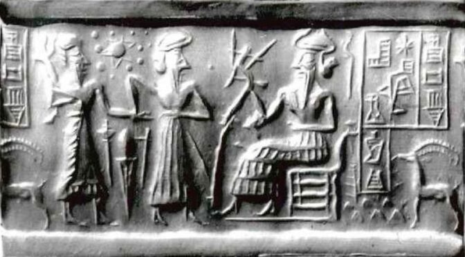 This Ancient Sumerian Cylinder Seal Is Said To Depict 12 Planets In Our Solar System