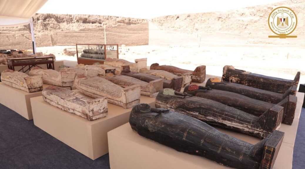 250 mummies in coffins among the latest discoveries from Egypt's Saqqara treasure trove