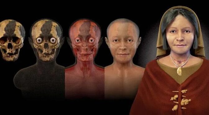 The face of a 4,500-year-old mummy found in Peru was digitally reconstructed