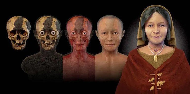 The face of a 4,500-year-old mummy found in Peru was digitally reconstructed
