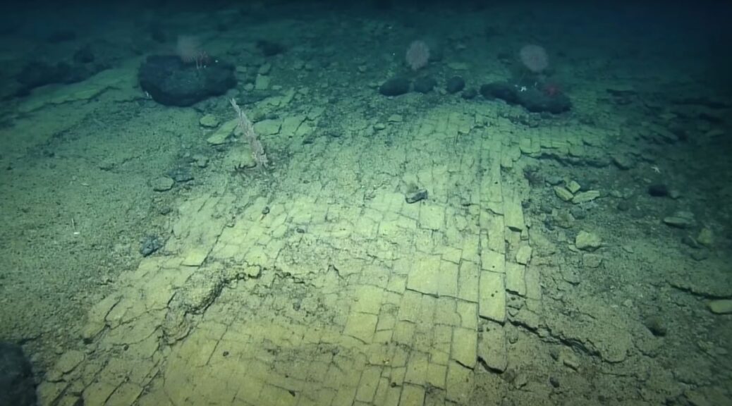 Eerie 'yellow brick road' to Atlantis was discovered atop an ancient undersea mountain