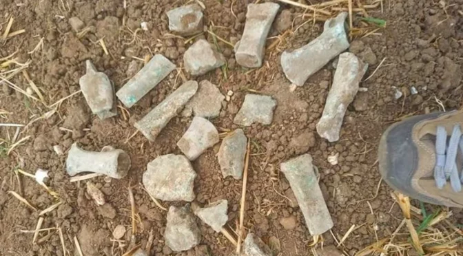 British Teenager Discovers Rare Bronze Age Ax Hoard