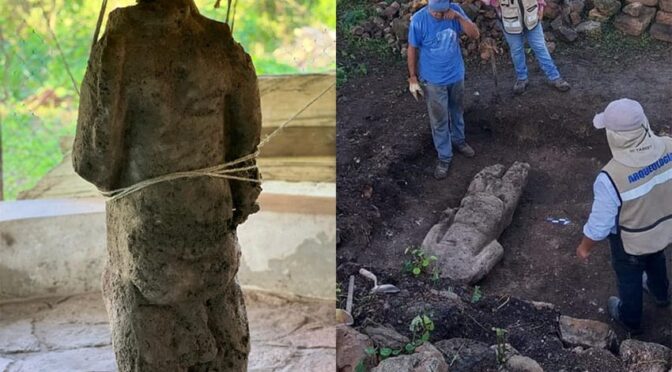 Maya Statue Discovered in the Yucatán