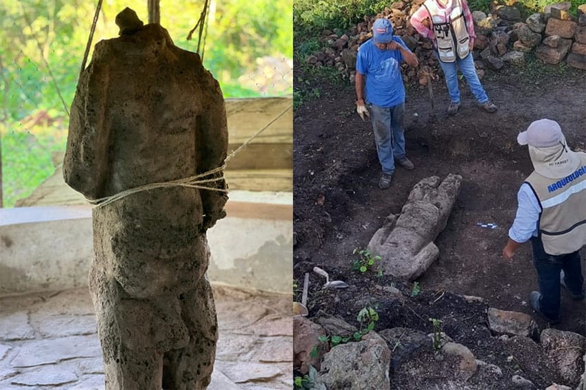 Maya Statue Discovered in the Yucatán