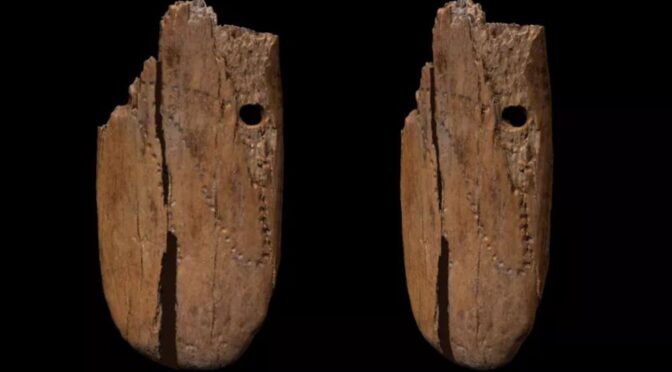 A pendant made of mammoth bone with ‘mysterious dots’ could be the oldest known example of ornate jewelry in Eurasia