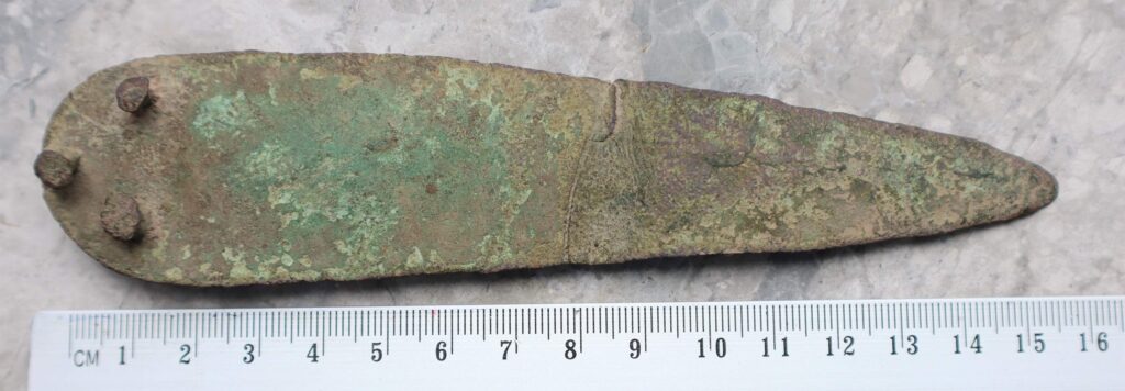 Бронзовый кинжал возрастом 3500 лет, найденный в польском лесу