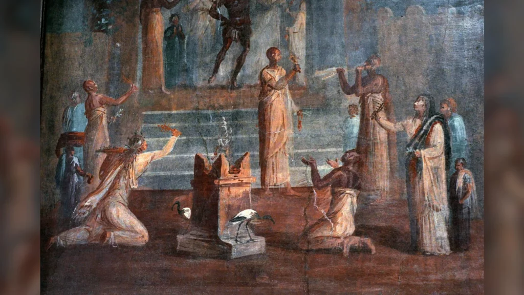 Остатки ритуальной трапезы найдены в храме Исиды в Помпеях