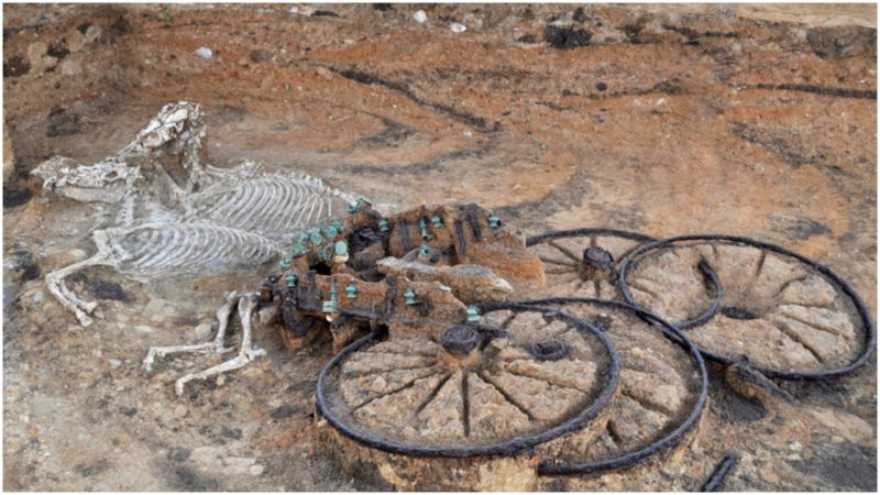 2,500-Year-Old Chariot Found – Complete with Rider And Horses