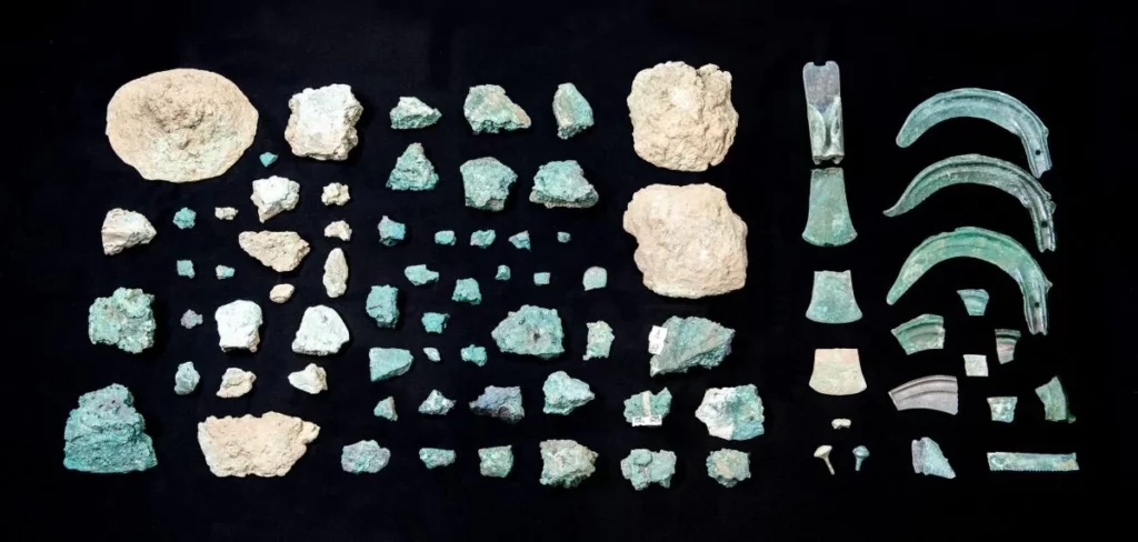 Bronze Age metal hoard discovered in the Swiss Alps at the Roman battle site