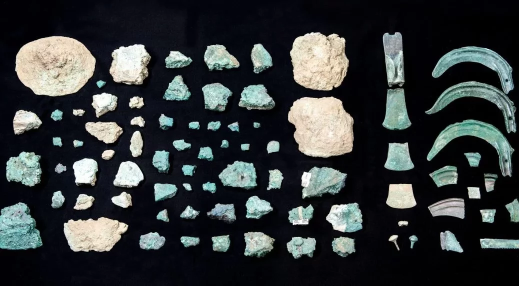 Bronze Age metal hoard discovered in the Swiss Alps at the Roman battle site