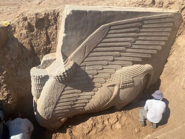 Headless Lamassu Sculpture Uncovered in Iraq