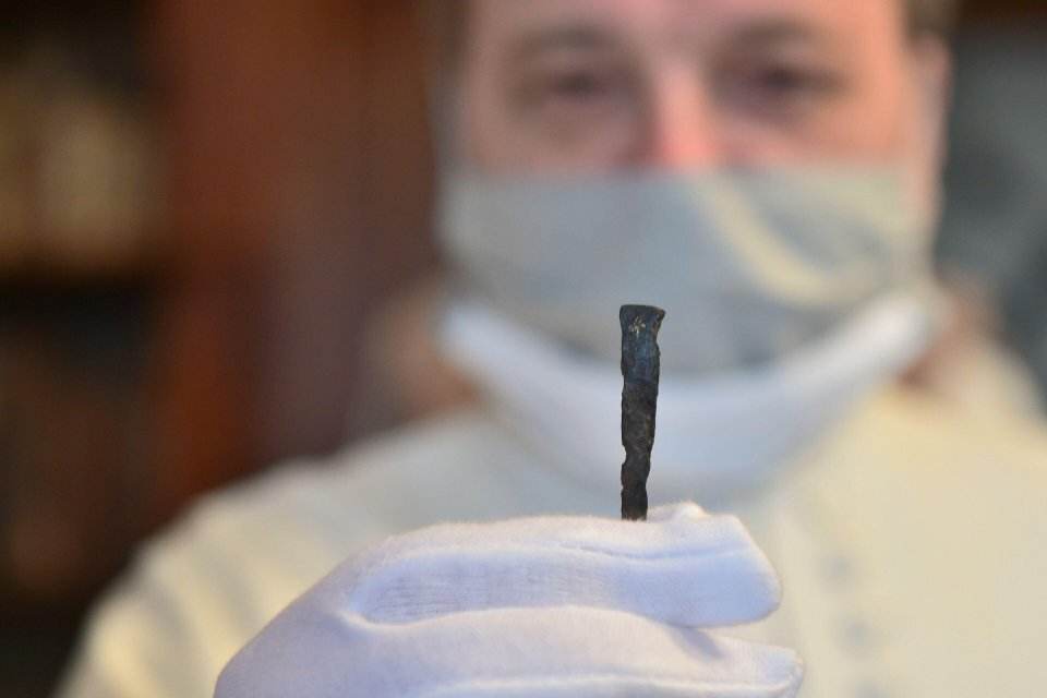 Nail linked to Jesus’ crucifixion found in monastery’s secret chamber
