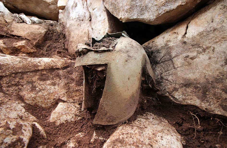 Ancient Greek helmet found buried next to ‘elite warrior’ who died 2,400 years ago