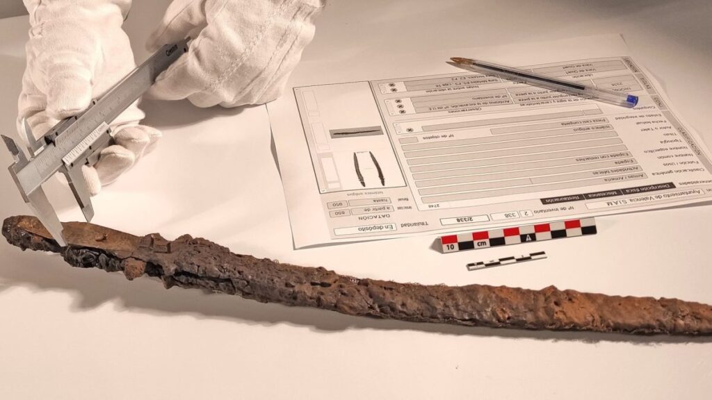 Unique ‘Excalibur’ Sword Found Upright in Ground Unearthed in Spain Holds Islamic Origins