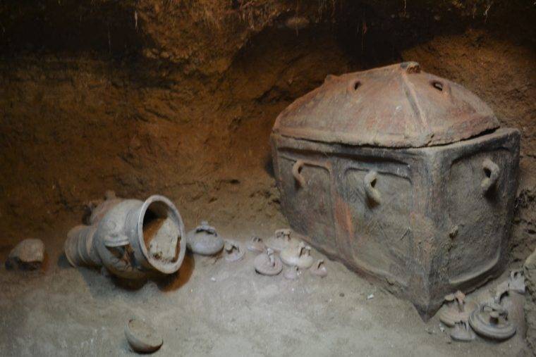A 3,400-year-old Minoan tomb has been uncovered in an unnamed farmer’s olive grove near Ierapetra on the Greek island of Crete